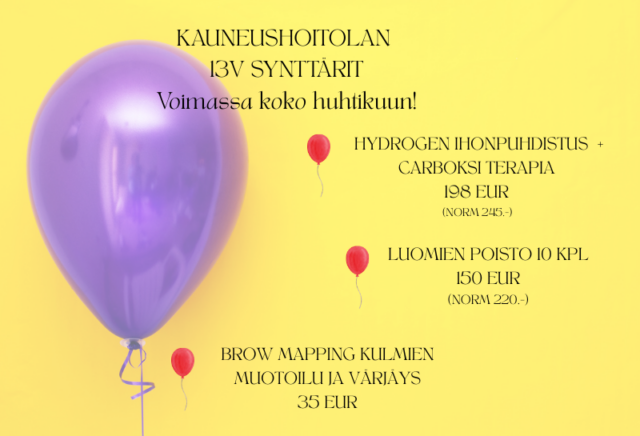 kauneushoitolan tarjoukset